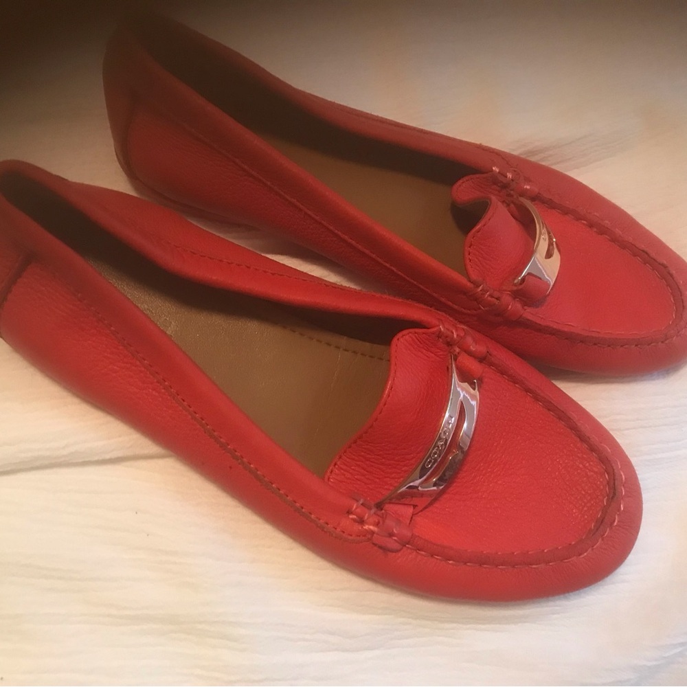 Dark orange Leather Loafers